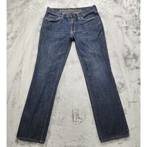 Arizona Jean Co Jeans Men 34 X 32 Blue Dark Wash Skinny Slim Denim Casual Preppy